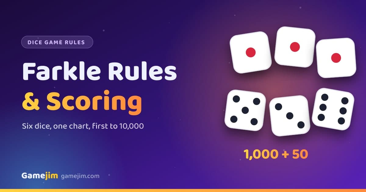 Farkle Rules and Scoring Chart: How to Play the 10,000 Dice Game