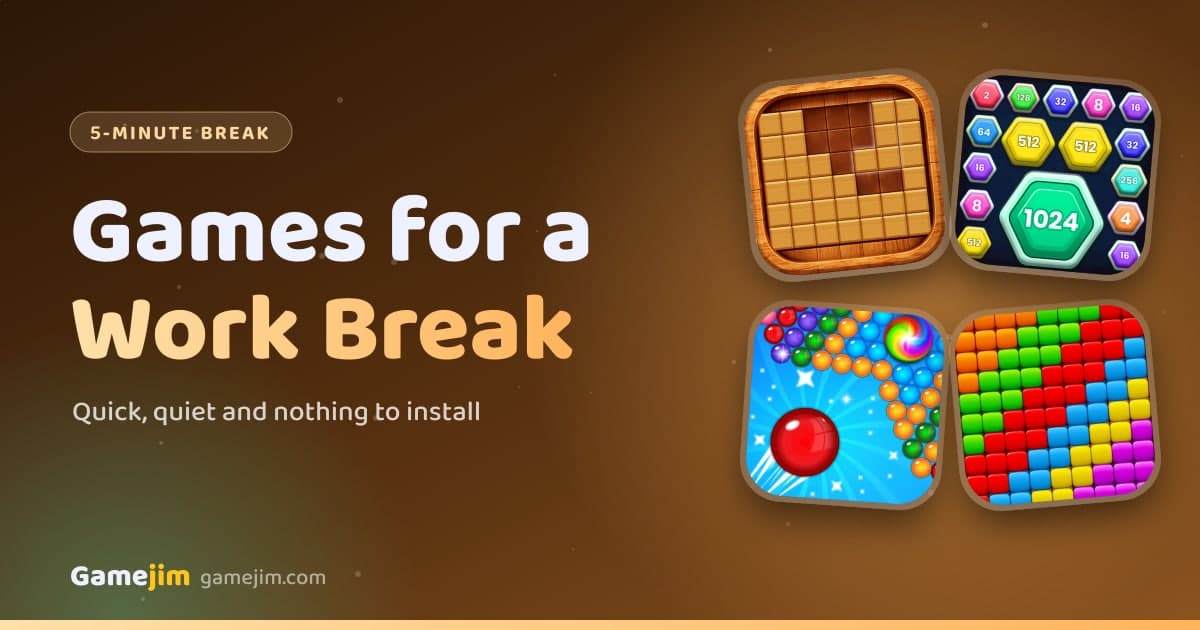 Games to Play on a Work Break: Quick, Quiet and No Install